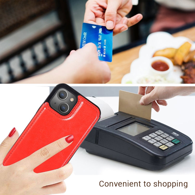 Thumbnail: Double Buckle Shockproof PU Protective Case with Card Slots & Holder