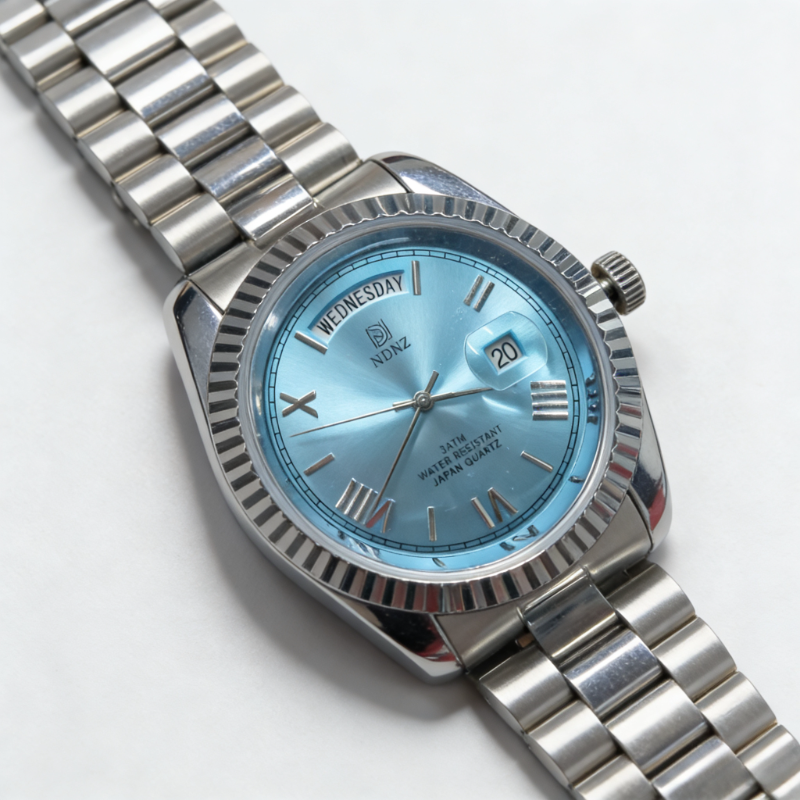 Fashionable Waterproof Couple'S Wristwatch, Men Business Quartz Watch, Date And