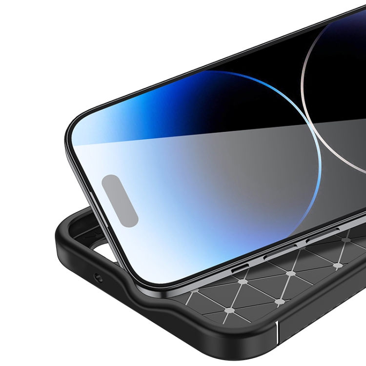 Thumbnail: Carbon Fiber Texture Shockproof TPU Phone Case