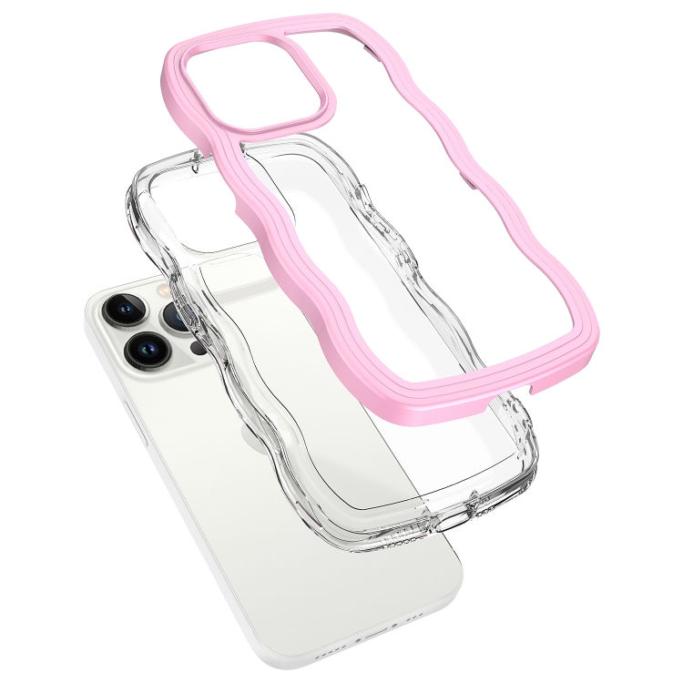 Thumbnail: Candy Color Wave TPU Clear PC Phone Case