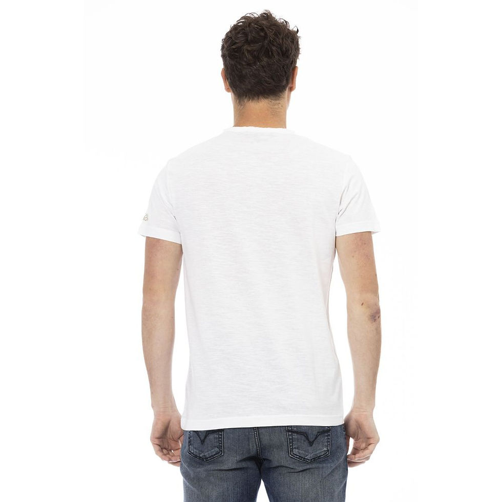 Thumbnail: White Cotton Men T-Shirt