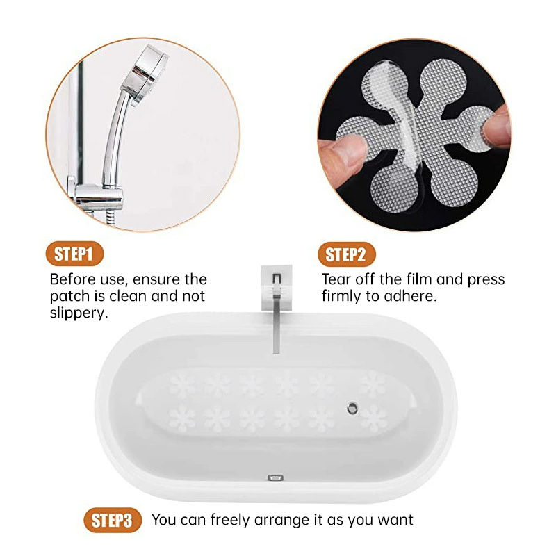 Thumbnail: Anti-Slip Safety Strips for Bathtub & Shower - Non-Slip Tapes for Bathroom