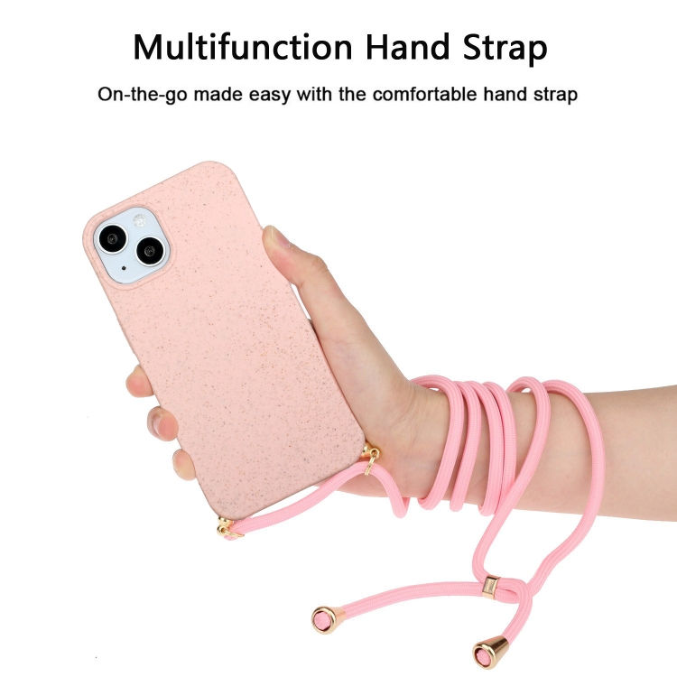Thumbnail: Wheat Straw Material + TPU Phone Case with Lanyard