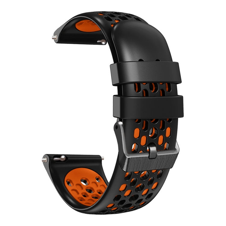 Thumbnail: 22mm Two-Color Breathable Silicone Watch Band