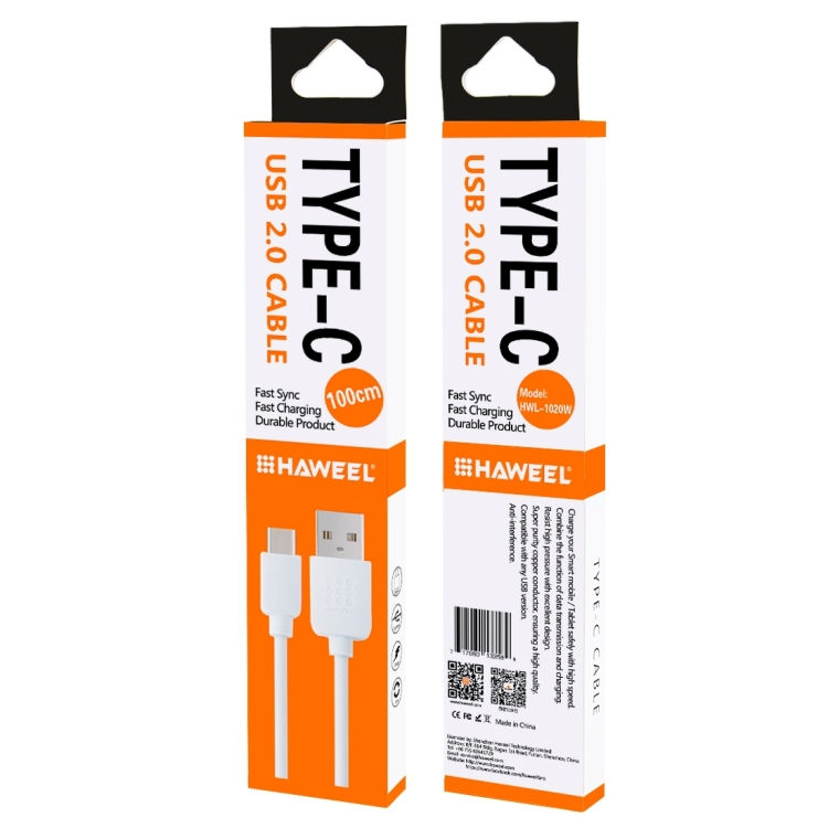 Thumbnail: HAWEEL 1m USB-C / Type-C to USB 2.0 Data & Charging Cable