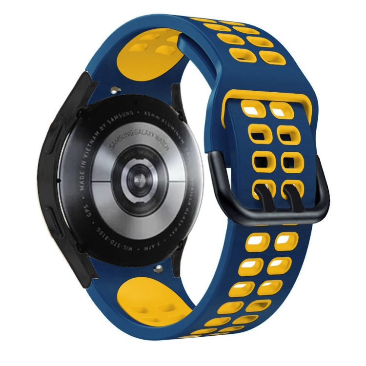 Thumbnail: 20mm Breathable Two-Color Silicone Watch Band