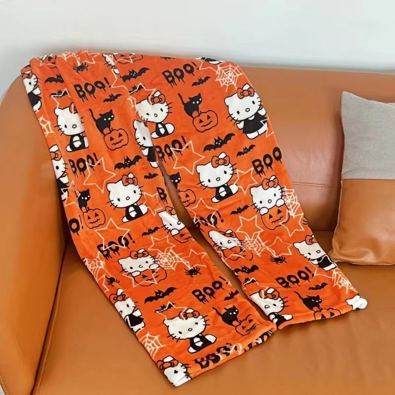 Thumbnail: 2024 Sanrio Hello Kitty Pajamas Halloween Flannel Fashion Trouserswomen Kawaii W