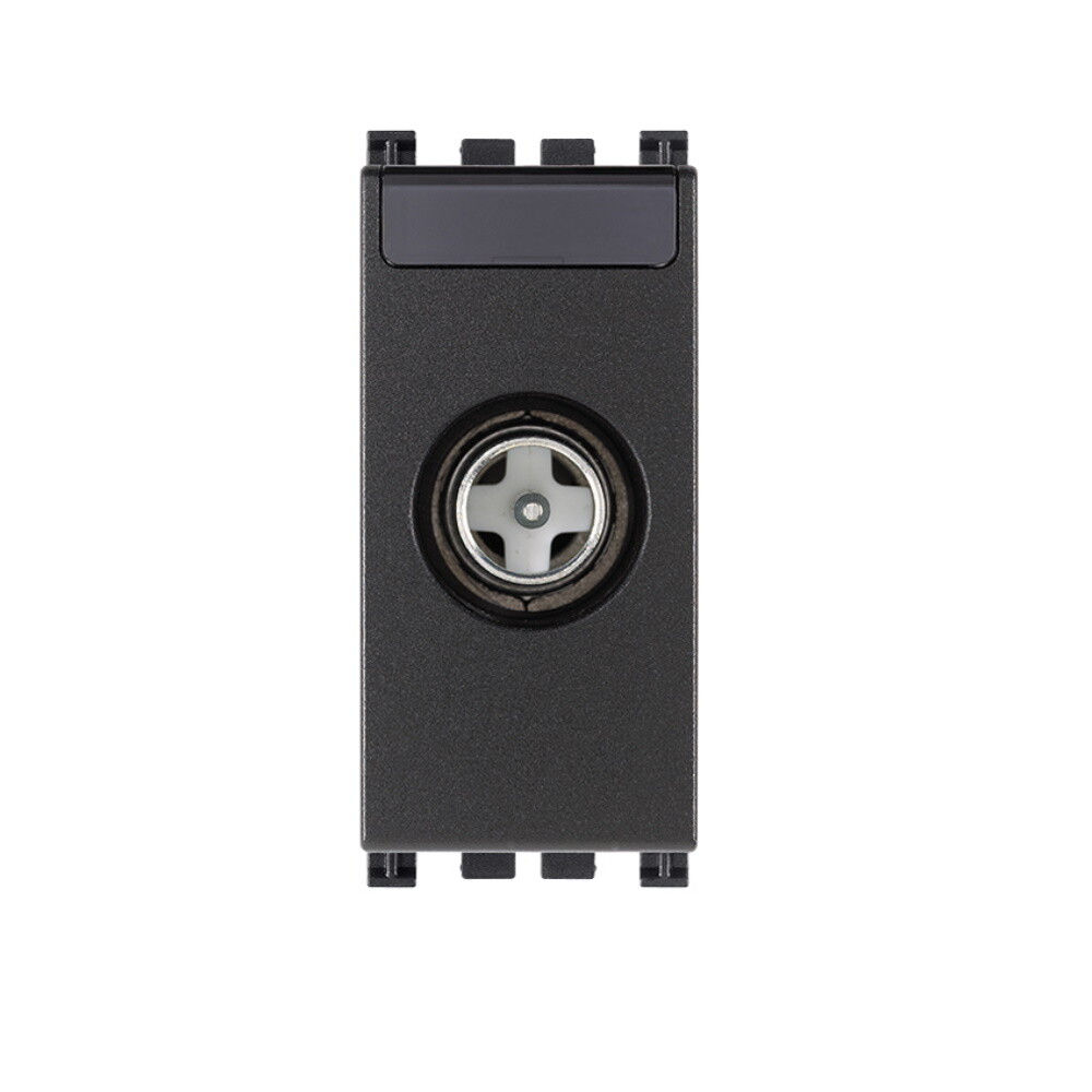 PRESA TV-RD-SAT 5-2400 MHz DIRETTA GRIGIO CONNETTORE M VIMAR ARCHE' 19300.01