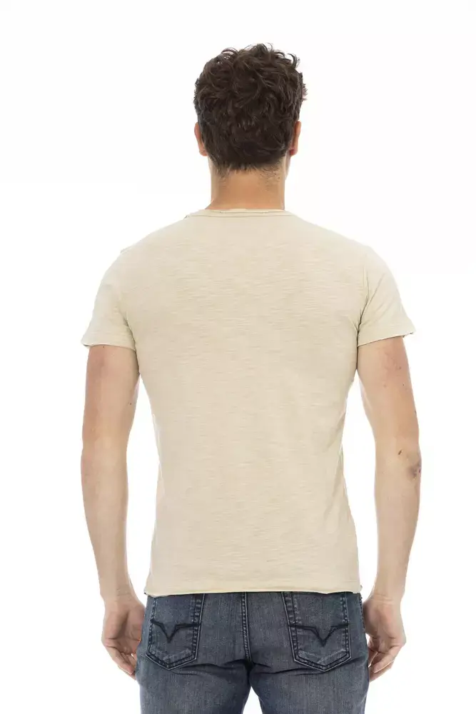 Thumbnail: Beige Cotton Men T-Shirt