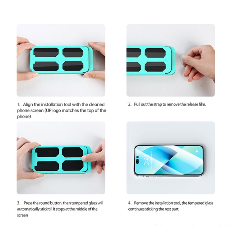 Thumbnail: USAMS US-BH803 Full Screen HD Tempered Glass with Installation Tool