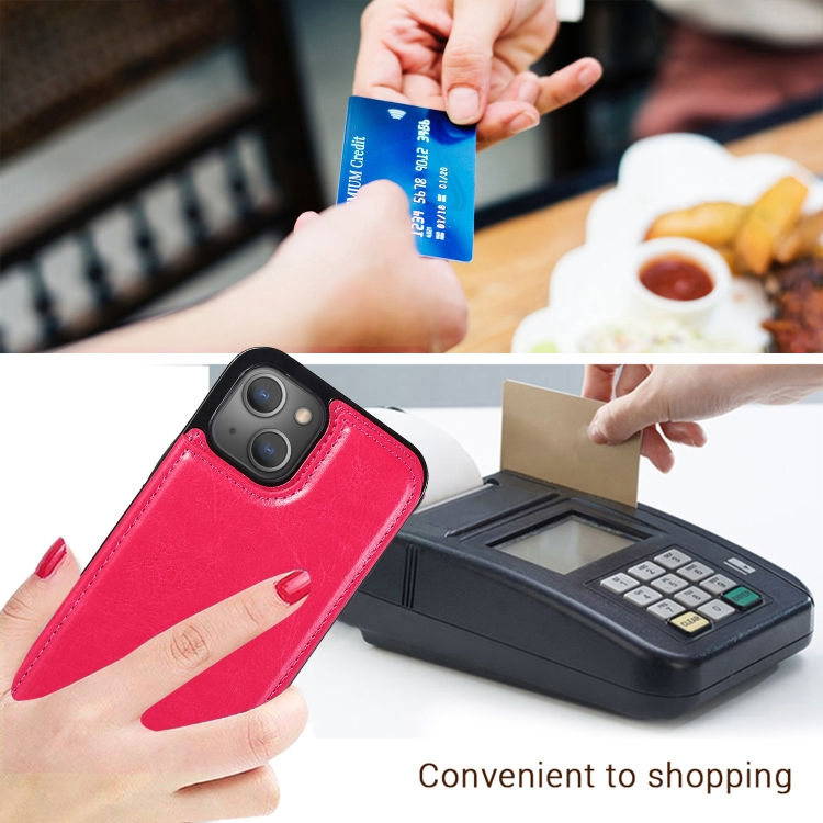 Thumbnail: Double Buckle Shockproof PU Protective Case with Card Slots & Holder