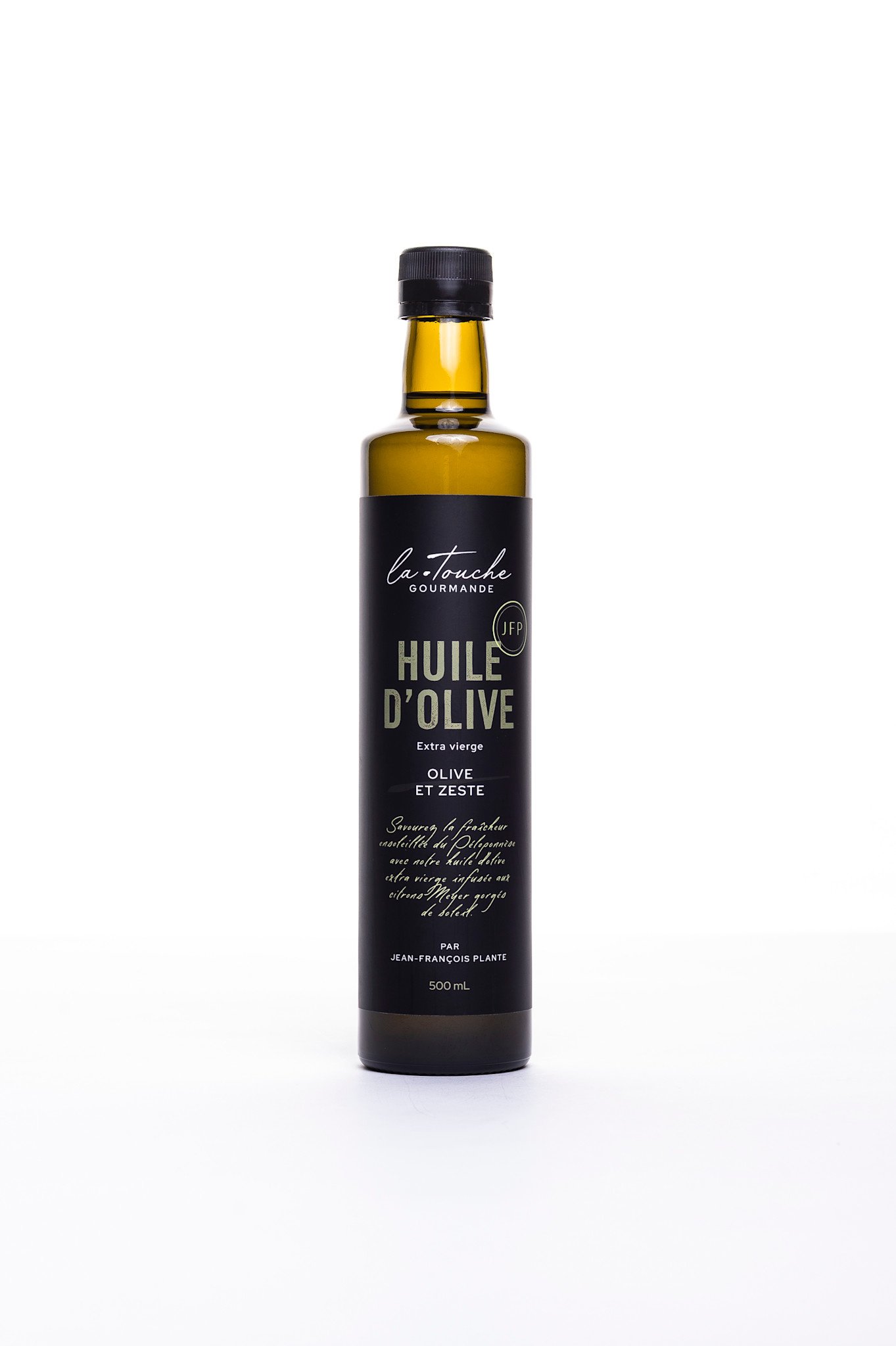 Huile d'olive extra vierge infusé Olive Zeste | Jean- François Plante
