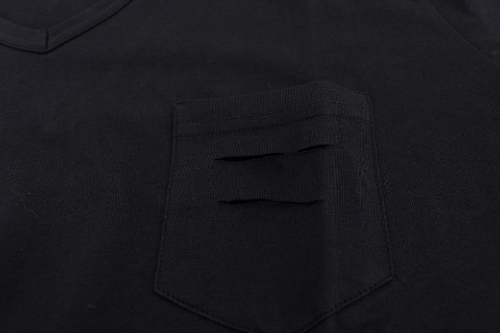 Thumbnail: Chic Blue V-Neck Cotton Tee