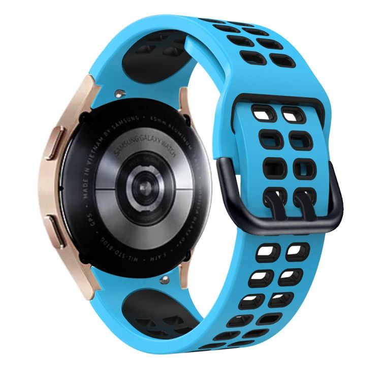 Thumbnail: 20mm Breathable Two-Color Silicone Watch Band