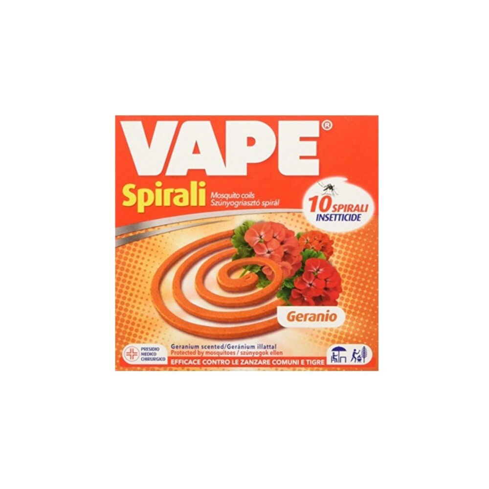 VAPE INSETTICIDA SPIRALI PROFUMATE ANTI ZANZARE INSETTI 10 PZ VARIE PROFUMAZI...