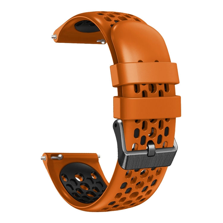 Thumbnail: 22mm Two-Color Breathable Silicone Watch Band
