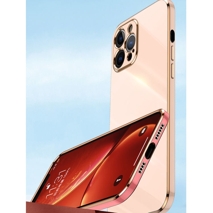 Thumbnail: XINLI Straight 6D Plating Gold Edge TPU Shockproof Case