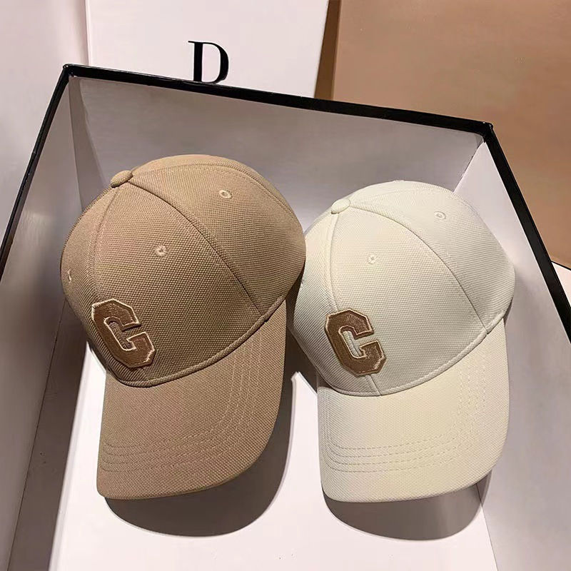 Hats for Men 2023 New C Letter Embroidered Baseball Cap Kpop Couple Snap