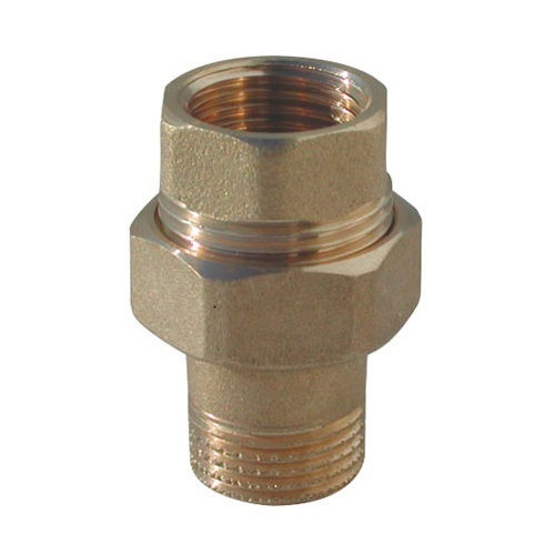 RACCORDO DRITTO 3 PEZZI OTTONE GIALLO M.F 3/4 " TUBO ACQUA GIUNZIONE BOCCHETTONE