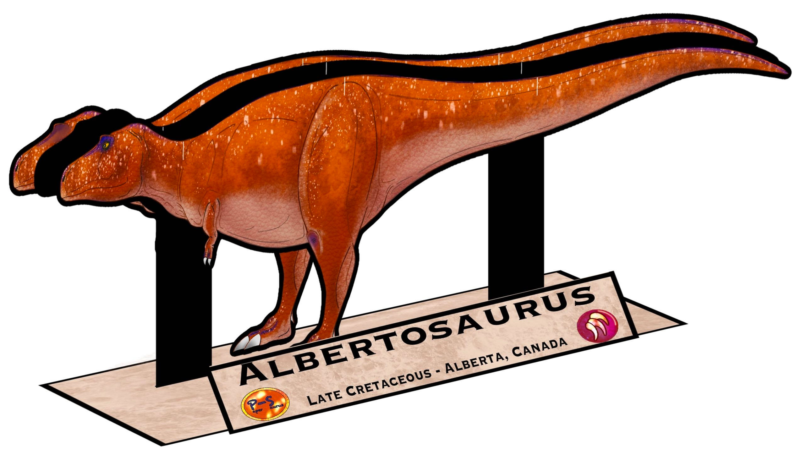 Albertosaurus - Paper-Saurus DIY Dino Kit