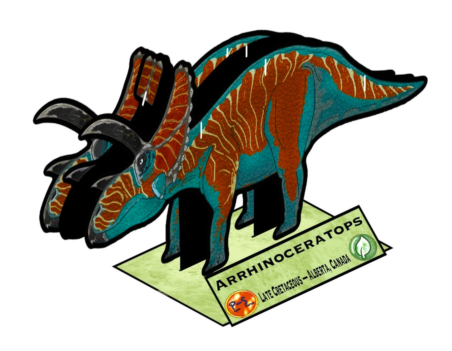 Arrhinoceratops - Wildlife Edition - Paper-Saurus DIY Dino Kit