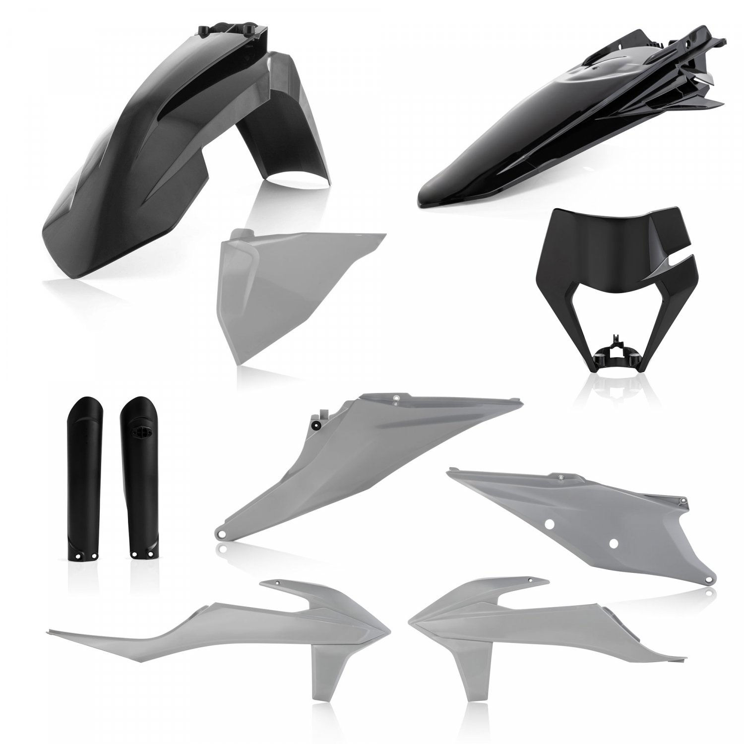 ACERBIS PLASTIC KIT KTM EXC EXCF 20-23 GREY BLACK