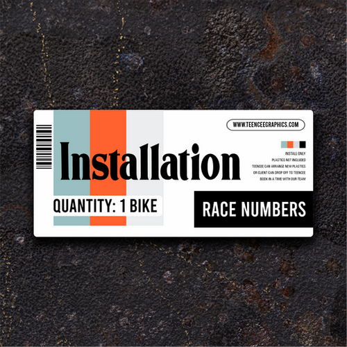 Race Numbers Installation Teencee Graphics