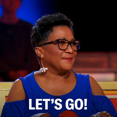 Mature black woman in a blue dress