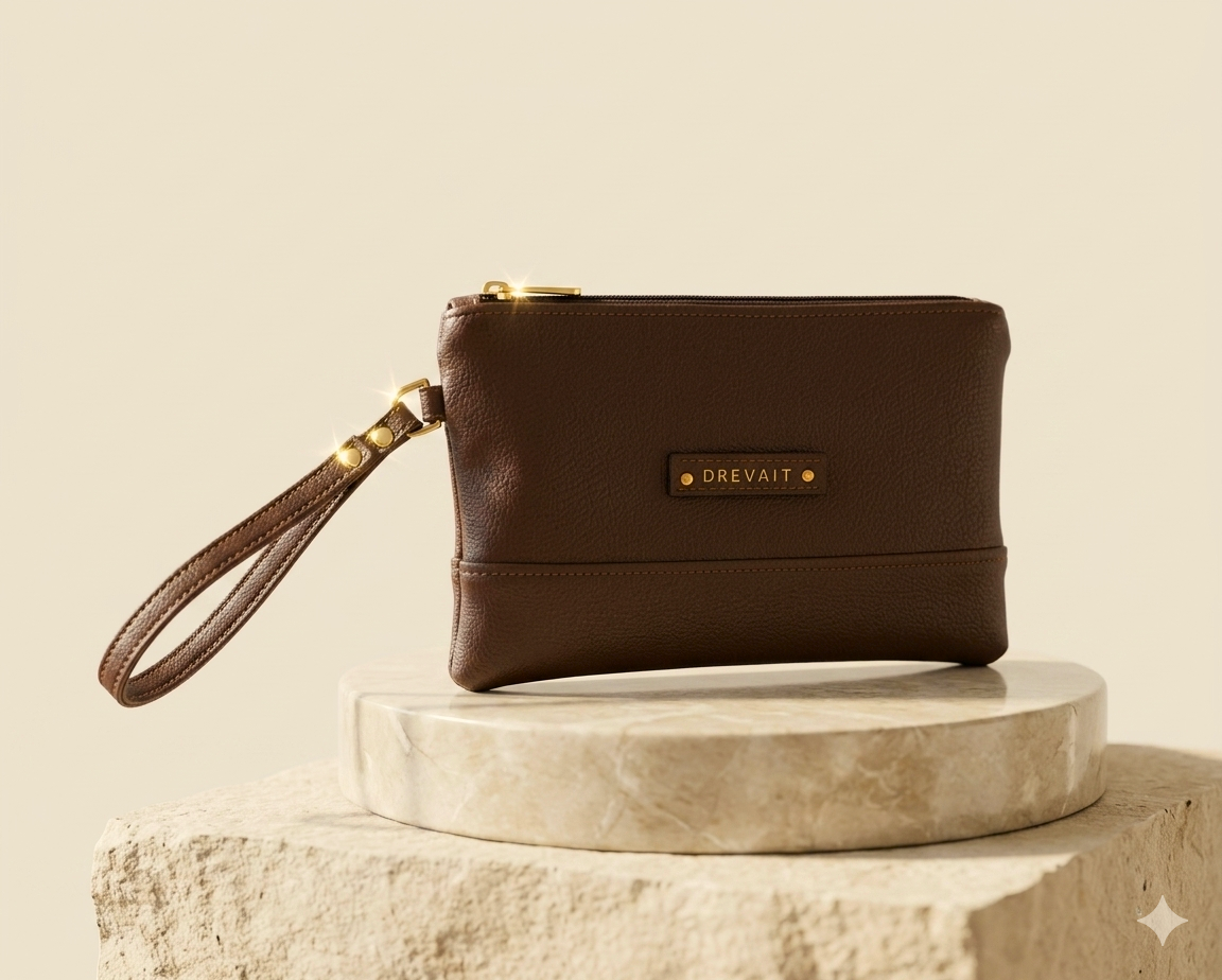 Classic Wristlet - Saddle Brown