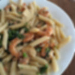 Penne com Camarões
