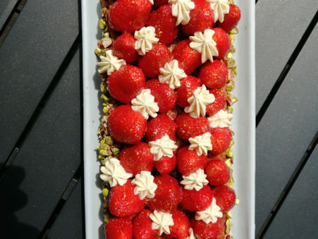 Gâteau fraise/pistache