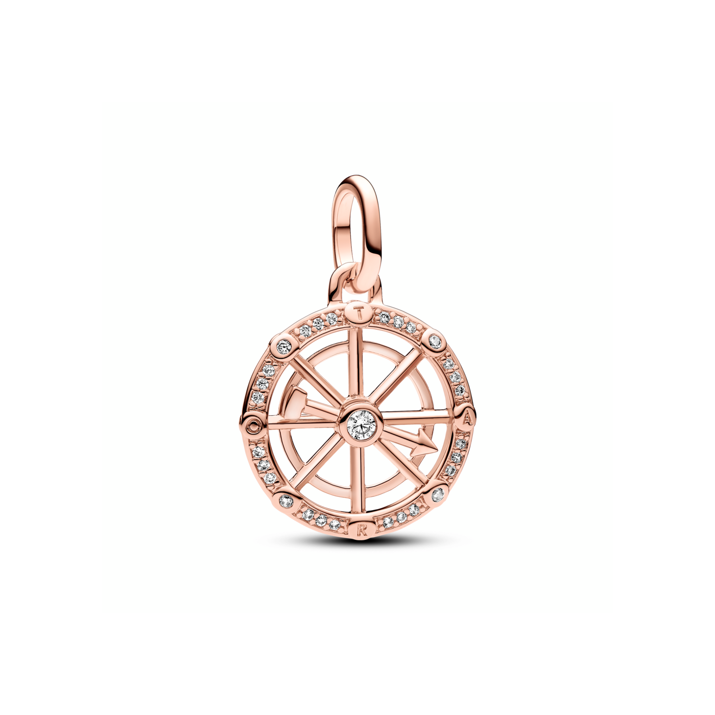Rose Gold* Wheel of Fortune Medallion Charm