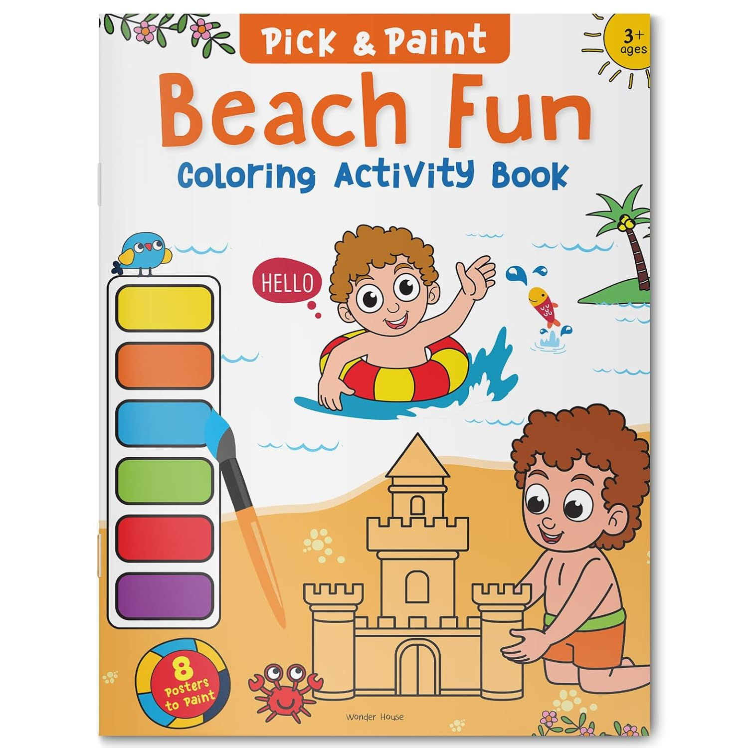 Pick and Paint Coloring Activity Beach fun