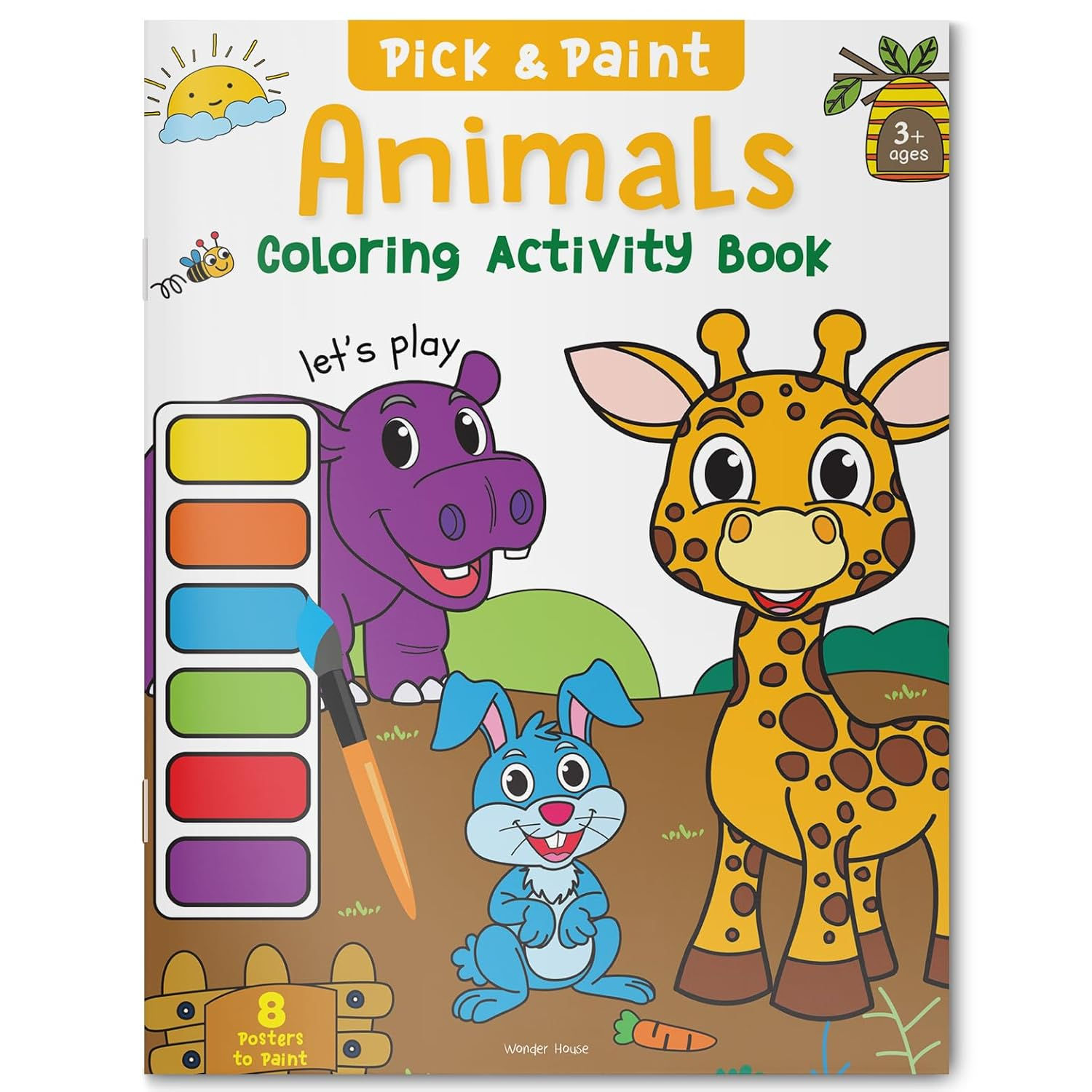 Pick and Paint Coloring Activity Animals