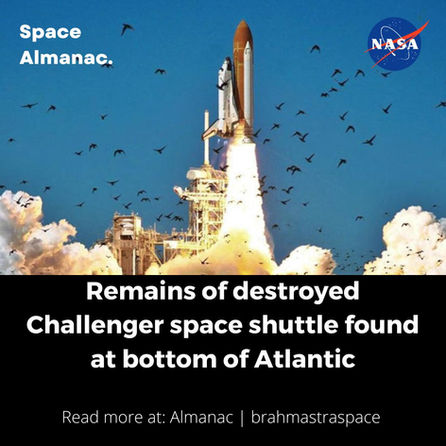 Remains of destroyed Challenger space shuttle found at bottom of Atlantic....