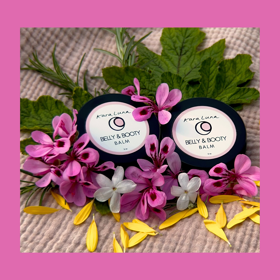 Two jars of Belly & Body Balm