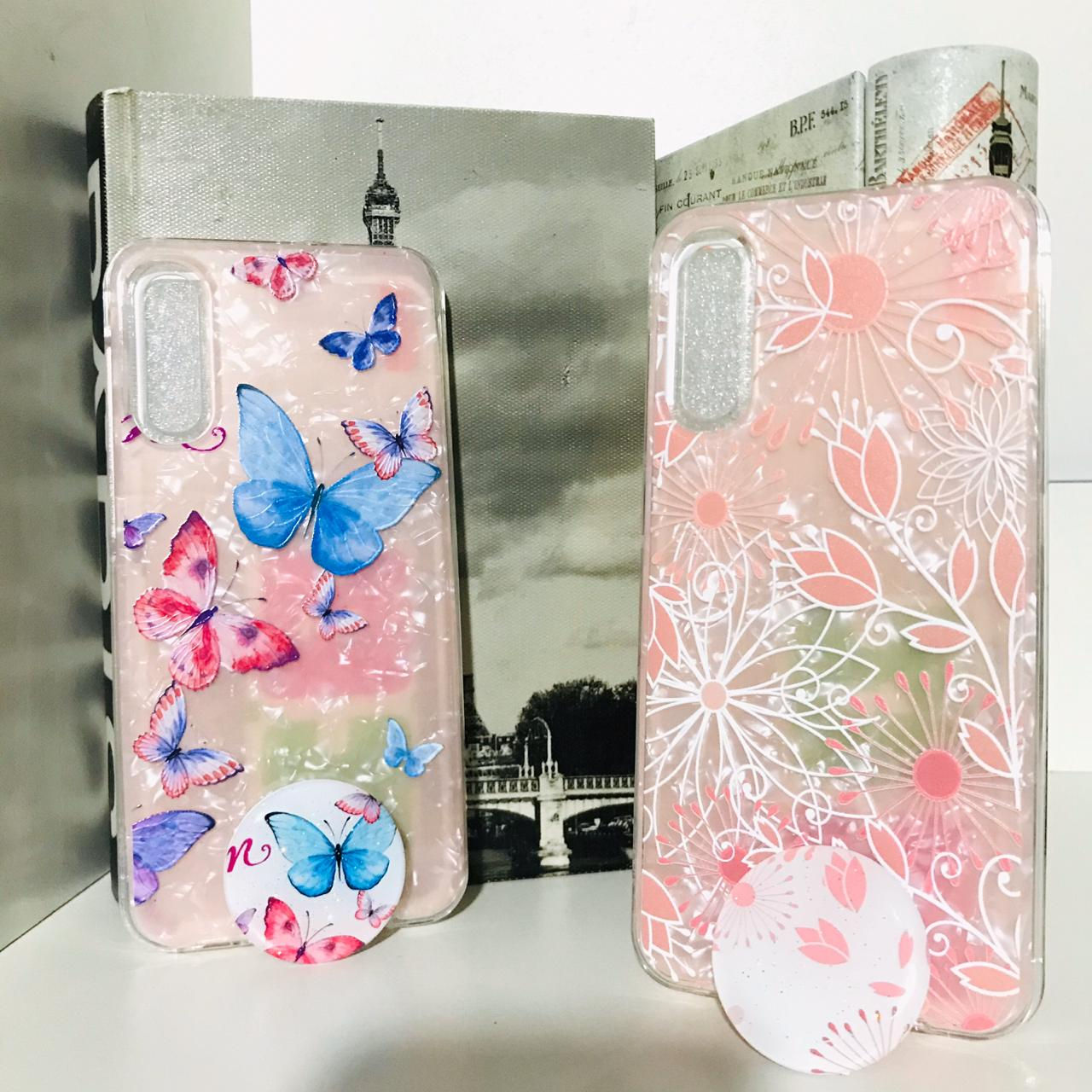 Case Samsung A30S 🌸🤗 Fibra de vidrio + Popsocket