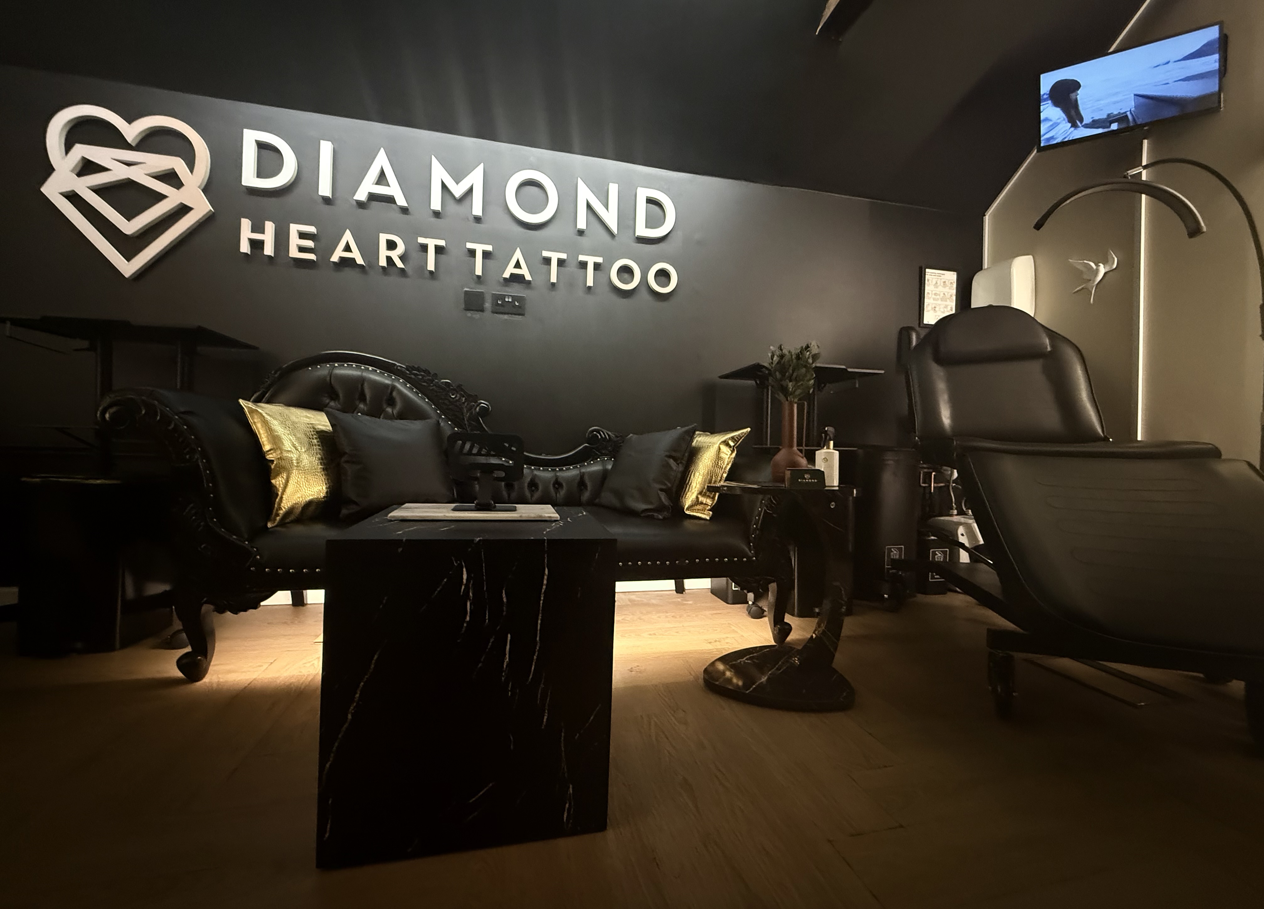 Diamond Heart Tattoo · dotwork