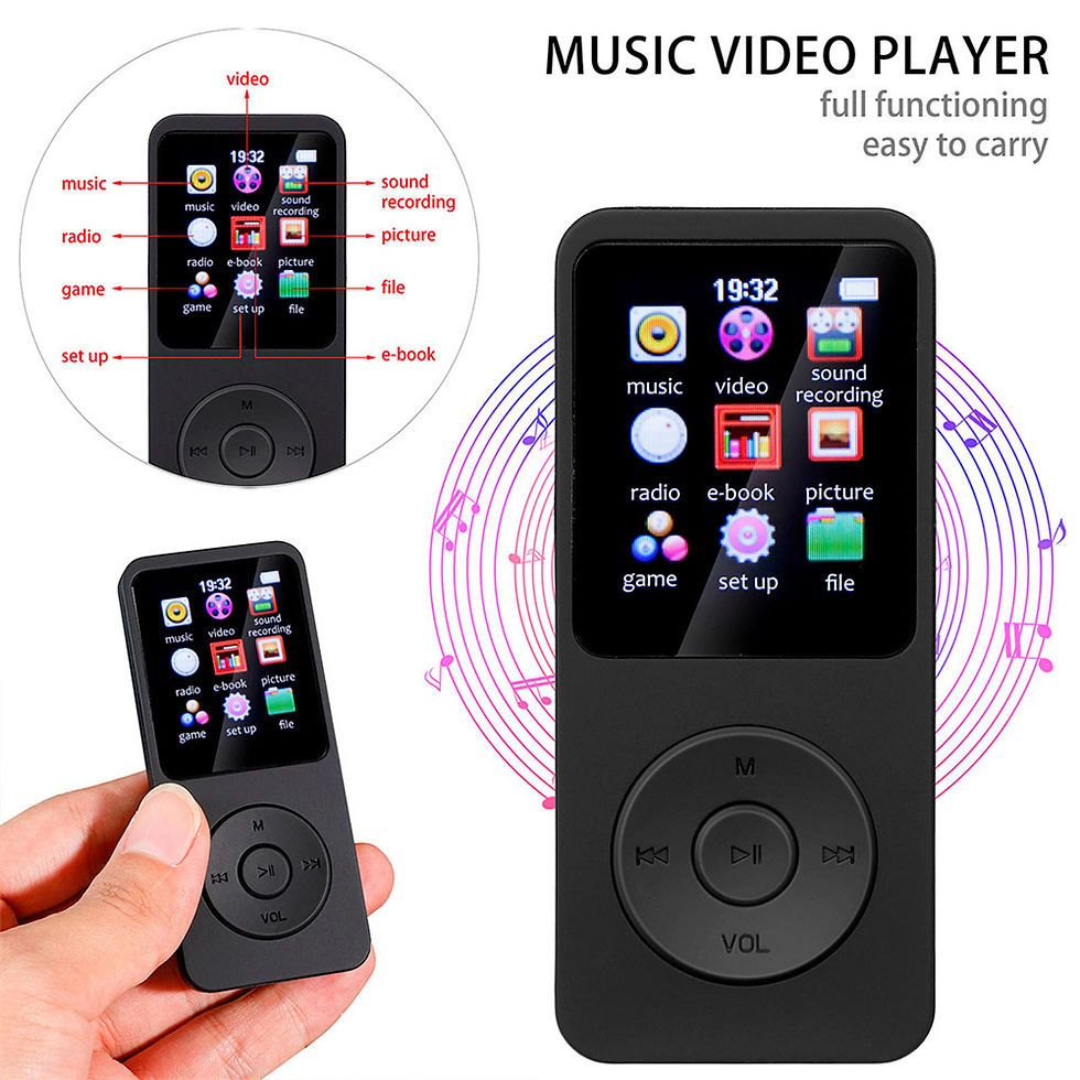 Thumbnail: Mini Portable MP3 Player HiFi Music Walkman Bluetooth4.0 Support Two-Way Transmi