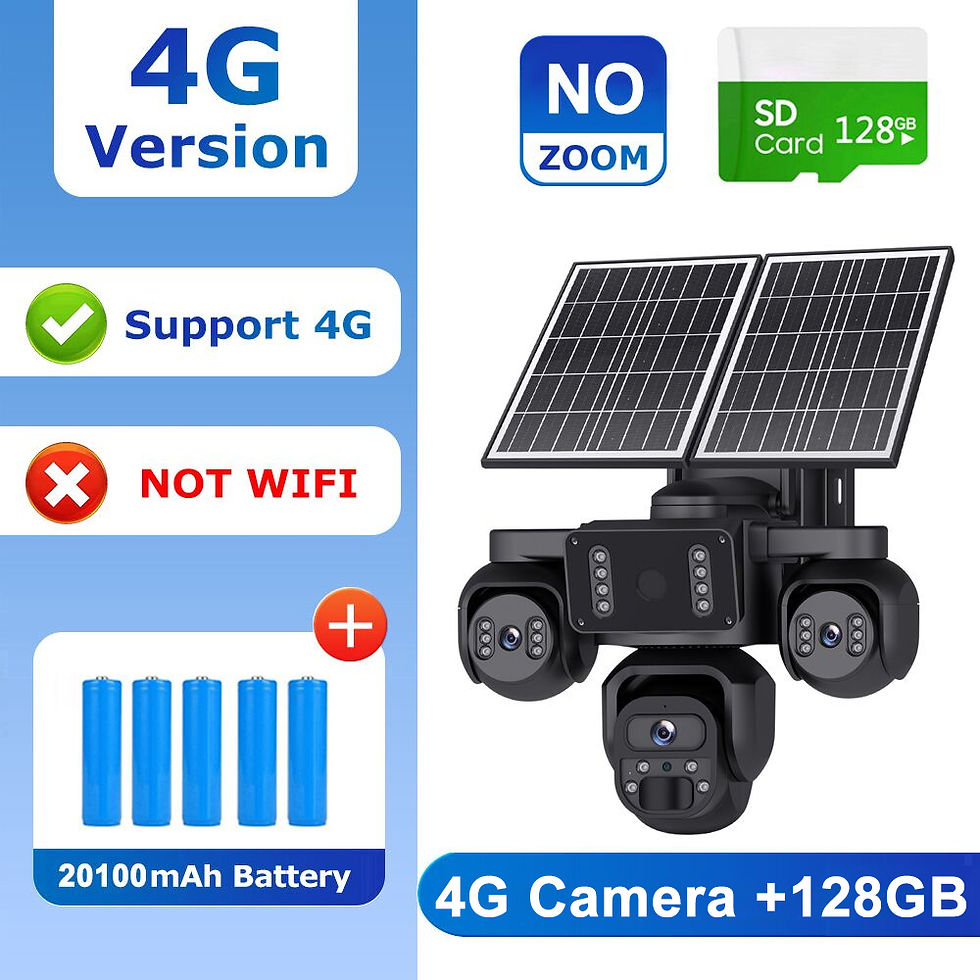 Thumbnail: SHIWOJIA 20MP 10X ZOOM Camara Solar 4G SIM 5 Lens 4 Screens Security Protection 