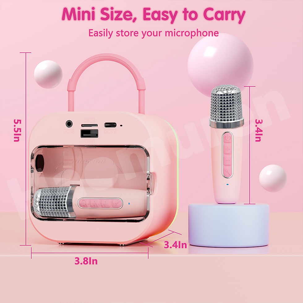 Thumbnail: Portable Mini Karaoke Machine for Kids & Family – Wireless Bluetooth Speaker wit