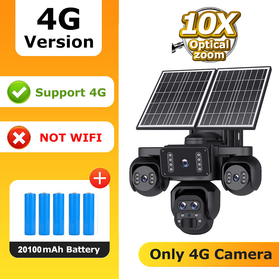 Thumbnail: SHIWOJIA 20MP 10X ZOOM Camara Solar 4G SIM 5 Lens 4 Screens Security Protection 
