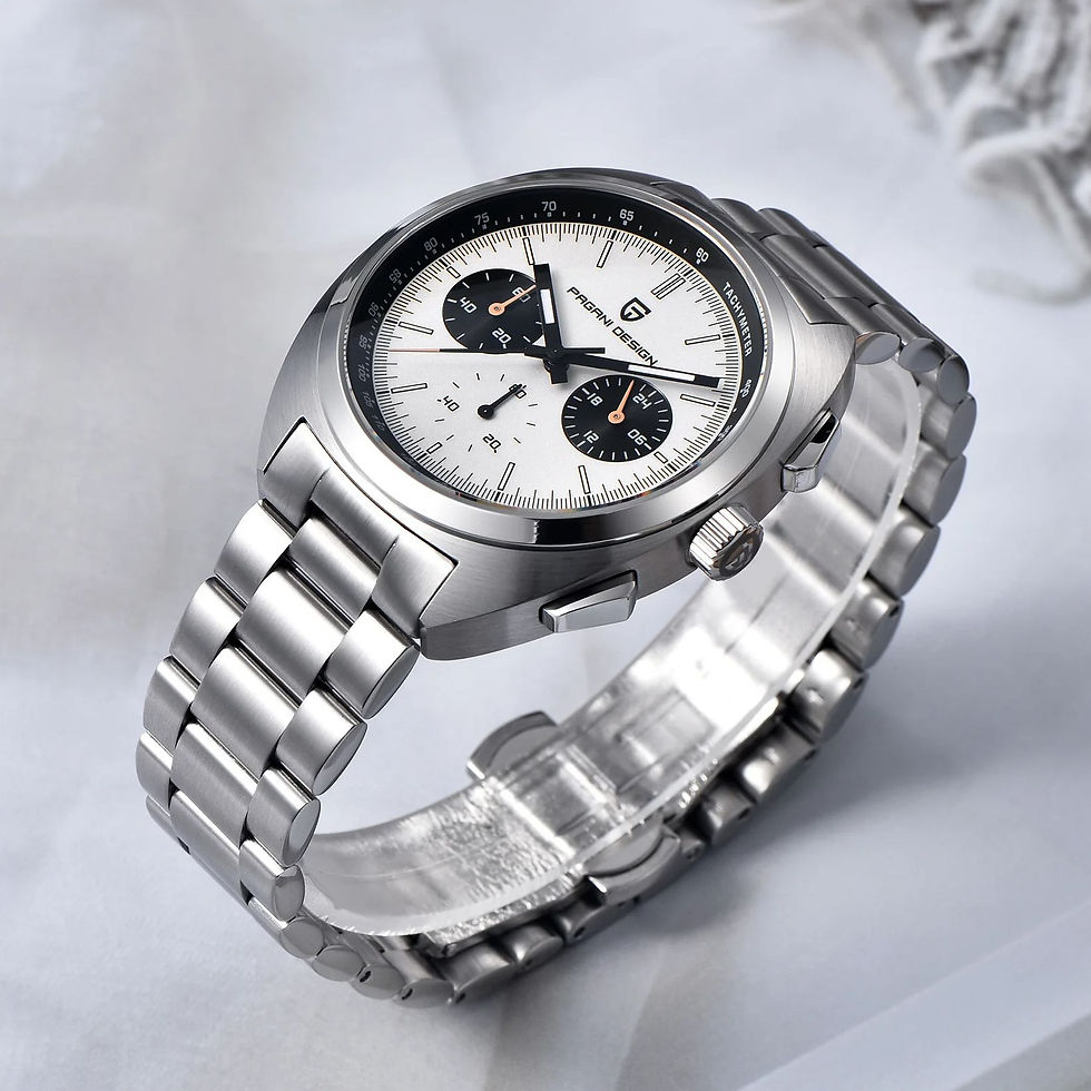Thumbnail: Pagani Design Men's Luxury Stainless Steel Quartz Watch