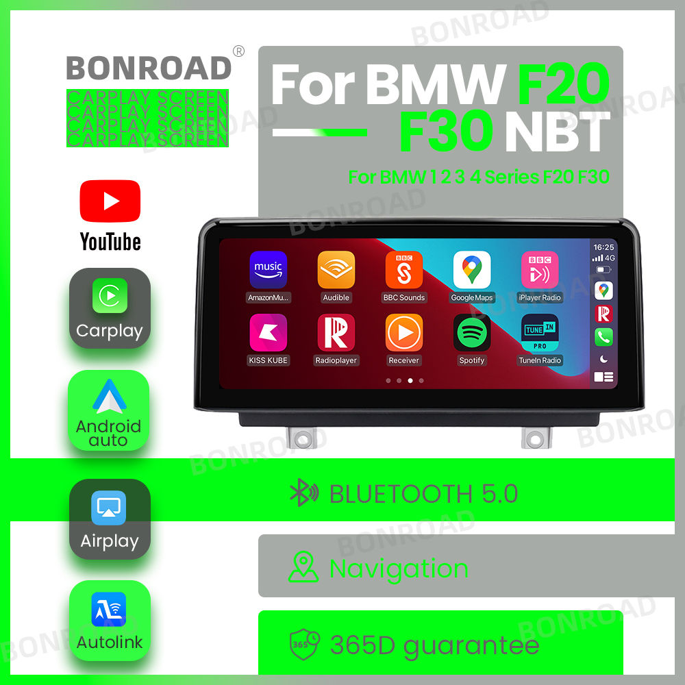 BONROAD 10.26" Wireless Car Display – Apple CarPlay, Android Auto, Touchscreen