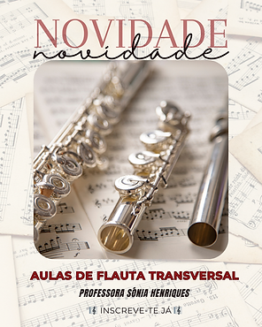Aulas de Flauta Transversal com a Professora Sónia Henriques