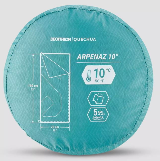 Миниатюра: СПАЛЬНЫЙ МЕШОК  ARPENAZ 10° QUECHUA голубой