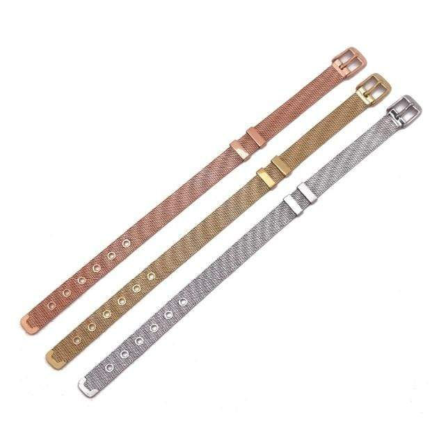 Thumbnail: Stainless Steel Slider Bracelet -Silver