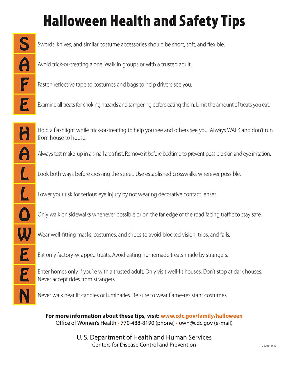 Halloween Safety Tips