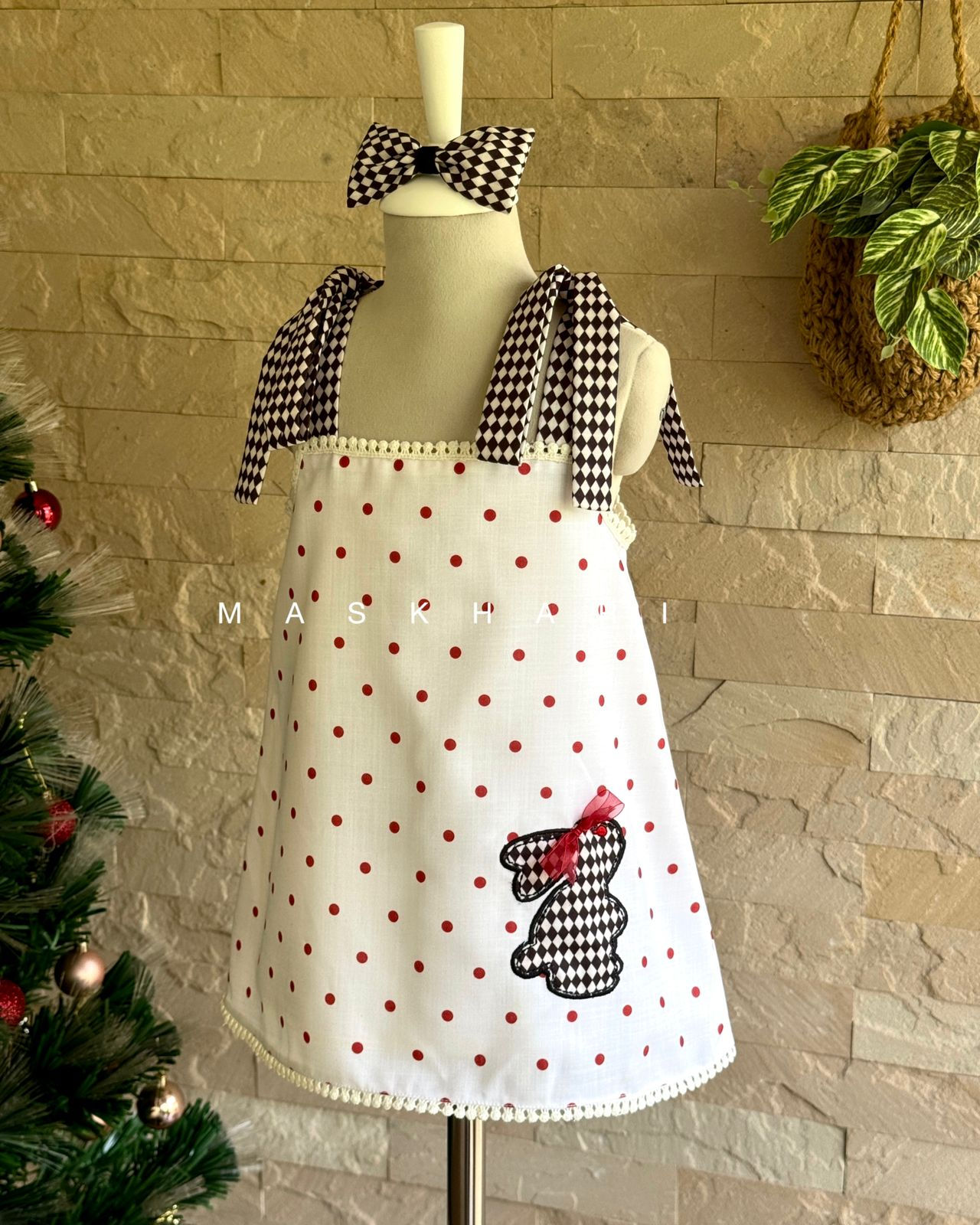 Harlequin Bunny Polka Frock