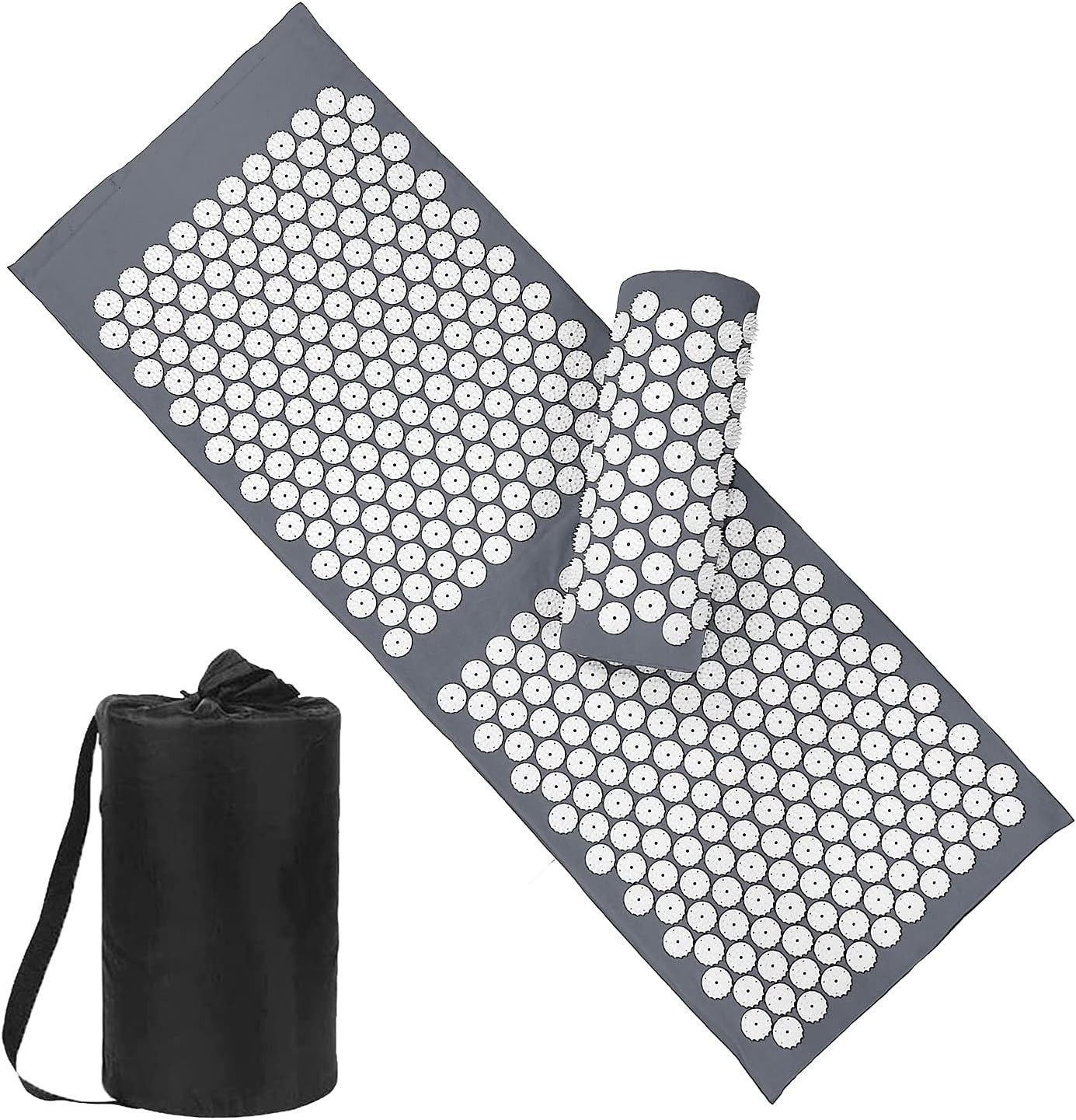 Extra-Long Acupressure Mat and Pillow Set with Carry Bag
